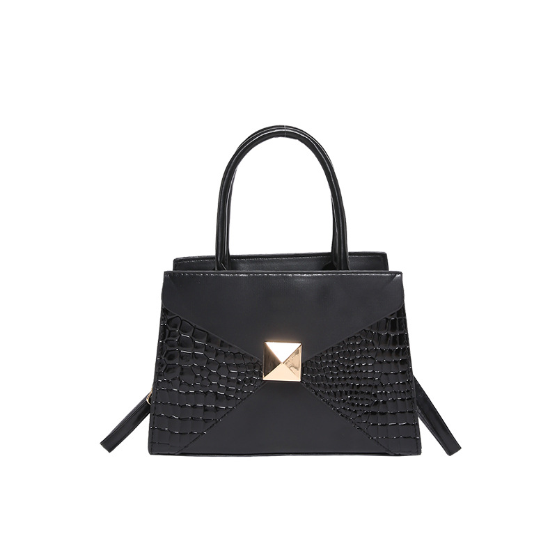 2024 New autumn fashion crocodile pattern handbag, embossed crossbody bag, European and American retro single-shoulder bag for women Item Picture