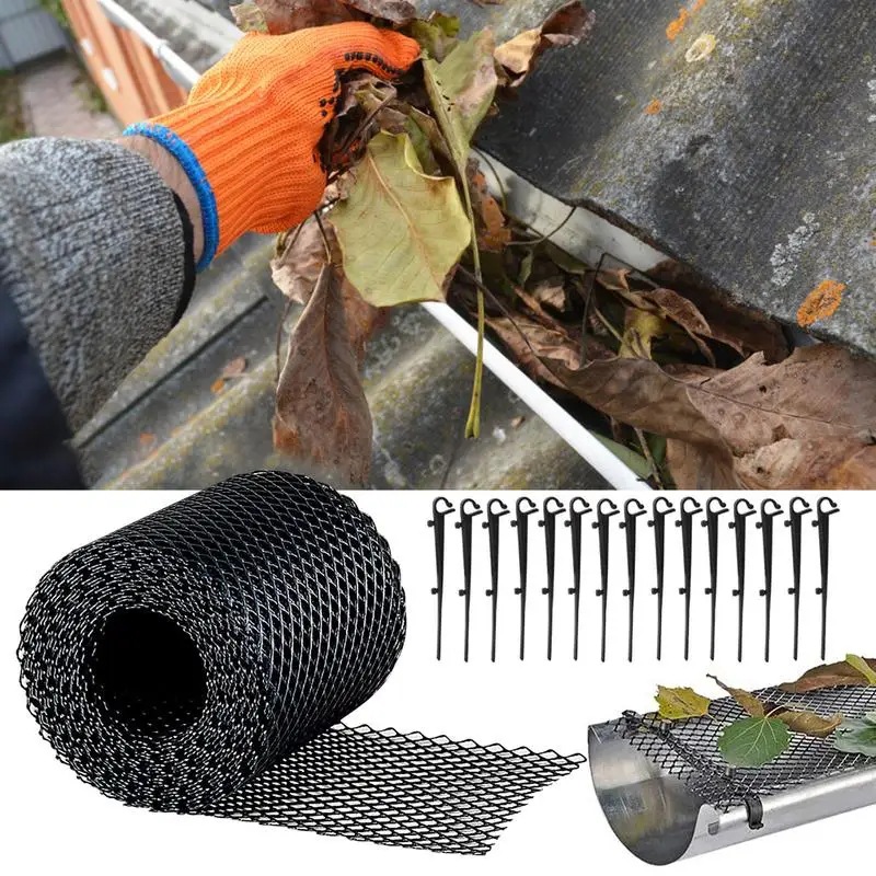 Roof water trough protection net, gutter and eave net, water channel shield, leaf filter net, plastic anti-clogging net, gardening accessories details Picture