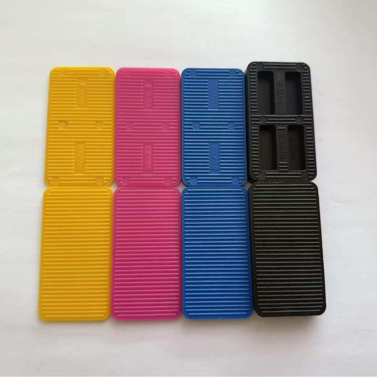 Plastic load-bearing blocks, glass spacers, European standard colored load-bearing spacers, door and window airbags, solid spacers, installation outer frames Application Scenario