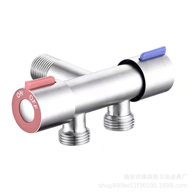304 Toilet Companion Multi-functional Angle valve, one-inlet and two-outlet faucet water heater dual-purpose water distributor factory direct sales Item Picture