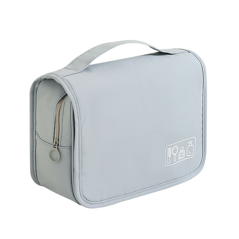 Runhui Light Travel Leather Film Hook toiletry Bag, travel waterproof toiletry Storage bag, Makeup bag, large capacity, high-end feel Item Picture