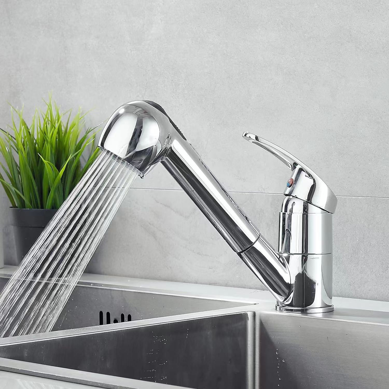 Cross-border pull-out washbasin faucet pull-out small showerhead kitchen sink pull-out faucet showerhead Specification drawing