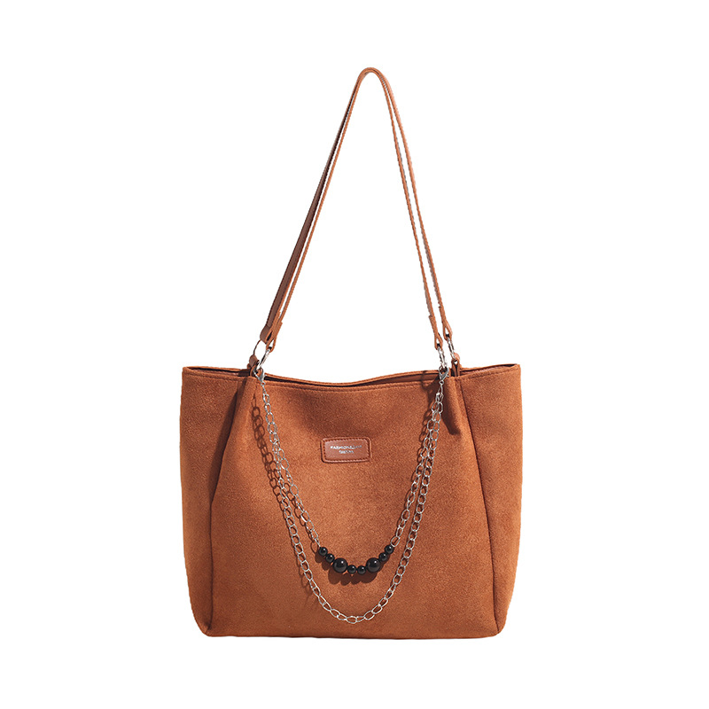 Retro matte large-capacity bag for women, 2024 new winter versatile crossbody bag, single-shoulder commuter tote bag Item Picture