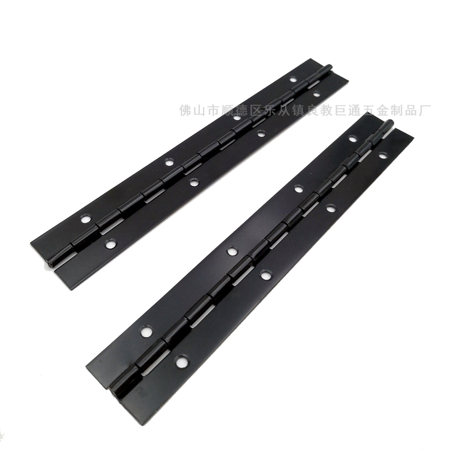 Jutong 1.2-inch iron electrophoretic black row hinge long hinge table and chair wooden box hinge piano hinge bright black Item Picture