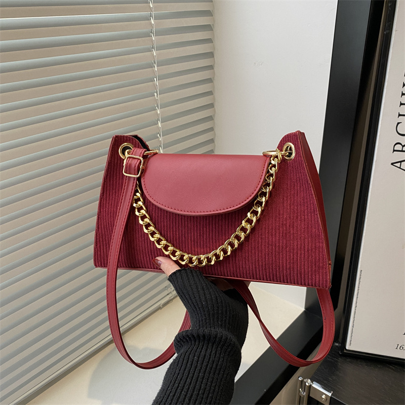 Niche design women's bag 2024 New large-capacity small square bag, ladies' quality chain single-shoulder hand-carry underarm bag full figure