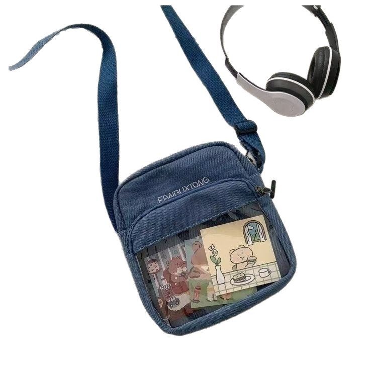 Cute and versatile little pain bag, new cross-border style Harajuku style soft girl crossbody bag, fashionable and versatile canvas bag for travel Item Picture
