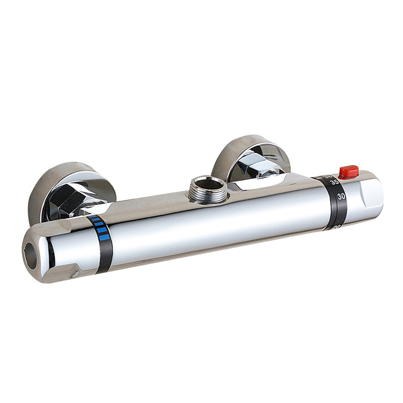 Thermostatic valve, copper thermostatic faucet, solar water heater mixing valve, temperature control valve, bathroom shower set, cold and hot faucet full figure