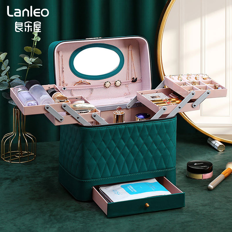 Xiu Ge large-capacity internet-famous makeup bag for women, portable and hand-held 2023ins style high-end nail art storage box details Picture