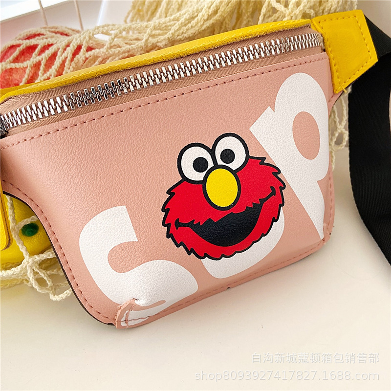 2020 New Korean-style cute cartoon children's waist bag, baby fashion chest bag, crossbody bag, trendy boys' and girls' bag full figure