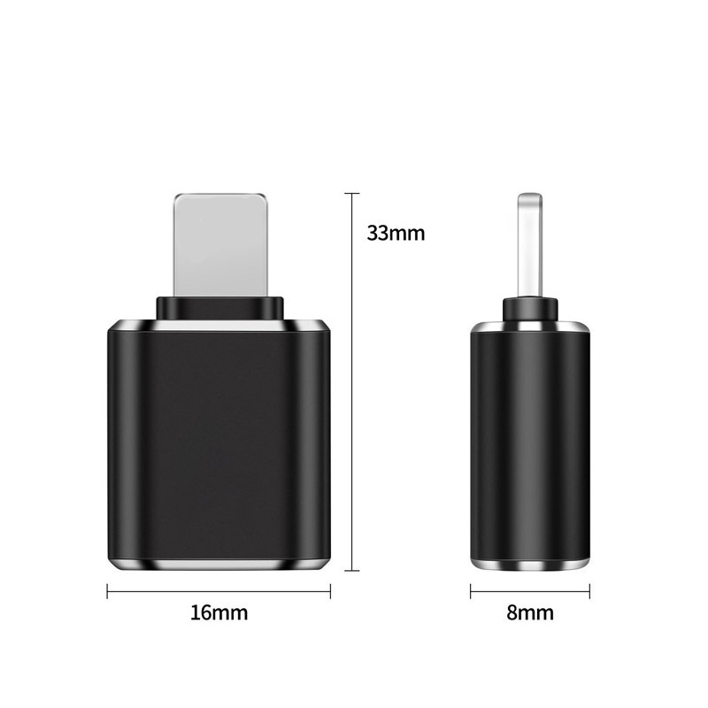 This OTG converter for iphones, USB3.0 to iphone adapter, supports charging for USB flash drives and ipad data Application Scenario