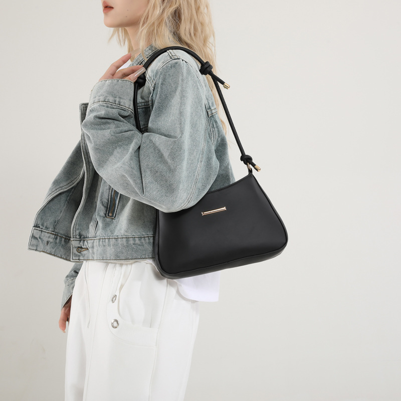 Versatile underarm bag 2025 Cross-border New style casual and simple single-shoulder bag Korean version high-end quality crossbody handbag Specification drawing