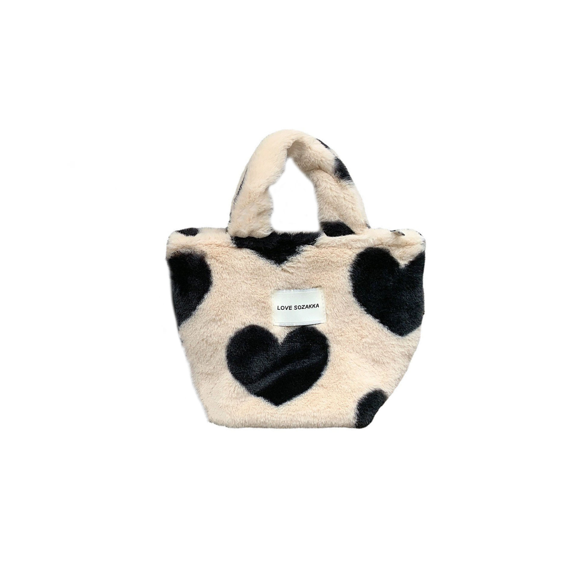 210282 Japanese-style plush handbag, girl's love bento bag, large-capacity student hand-held storage bag Item Picture