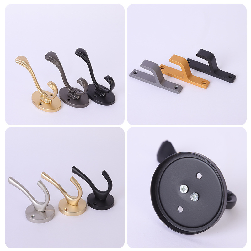 Zinc alloy coat hooks, coat hook accessories, towel hooks, Xuan Guan hardware coat hooks, furniture black small hooks Application Scenario