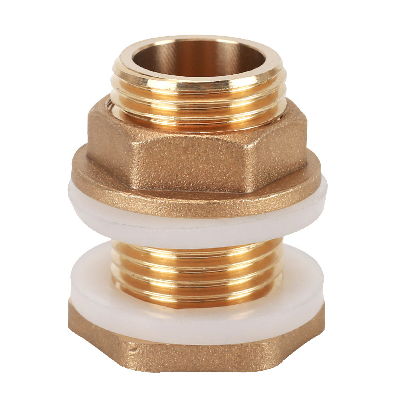 Brass water pipe fittings, 4/6 inch, 1-inch bucket, inner and outer threaded water pool, fish tank, drainage interface accessories, drainage pipe Item Picture