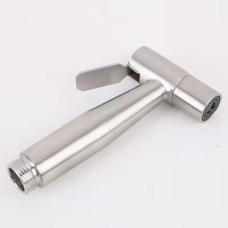 304 stainless steel spray gun for women, toilet companion, handheld pressurized water gun nozzle, black and gold cleansing nozzle Item Picture