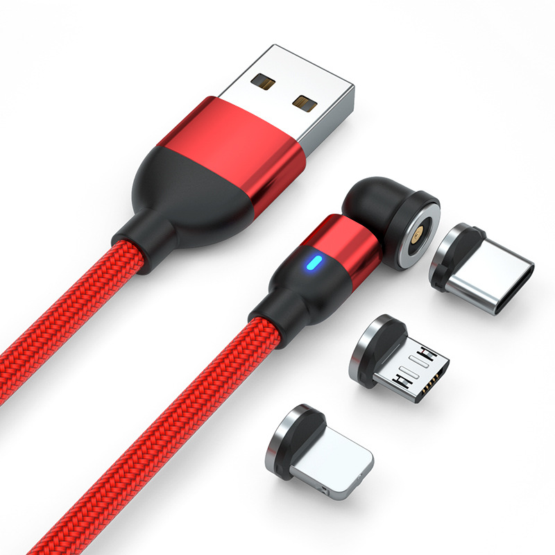 Cross-border Type-C magnetic data cable 540 degree converter head rotating magnetic data cable Strong magnetic Android data cable Item Picture