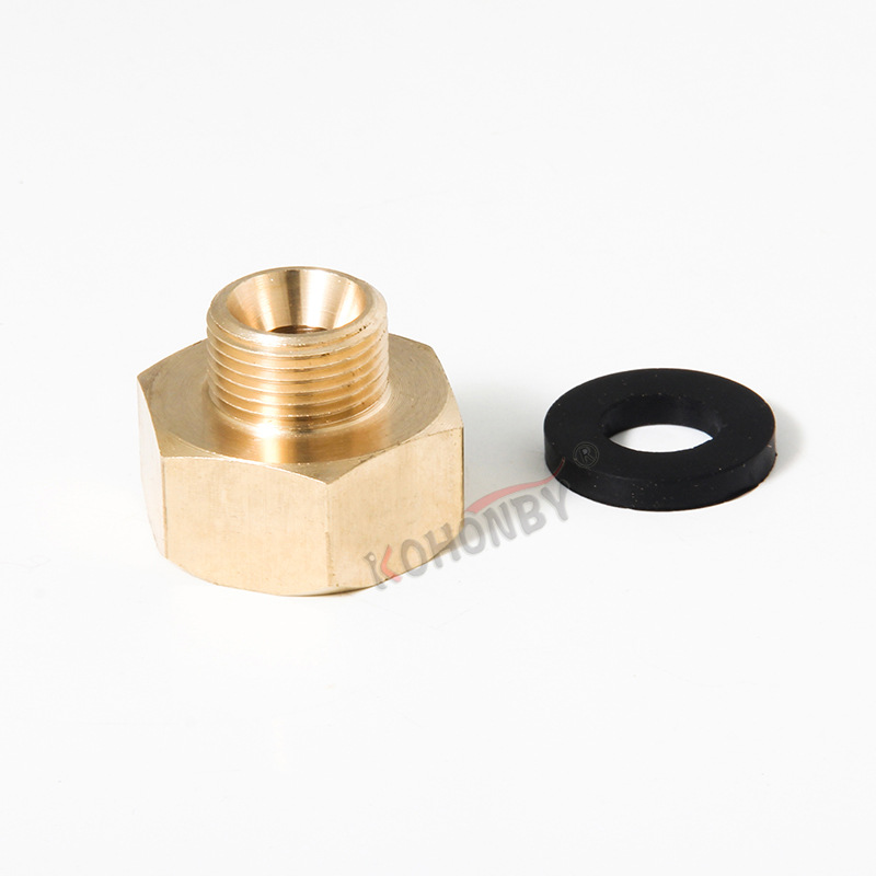 Faucet 3/8 water supply, American and European standard 9/16 thread to G1/2 thread water inlet braided hose copper adapter Specification drawing