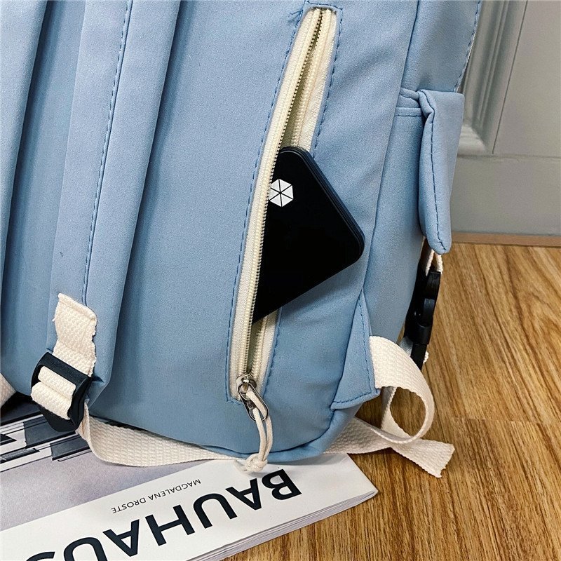 2020 New style junior high school schoolbag for girls, Korean version, large capacity, personalized forest-themed backpack for high school students, backpack and backpack Specification drawing