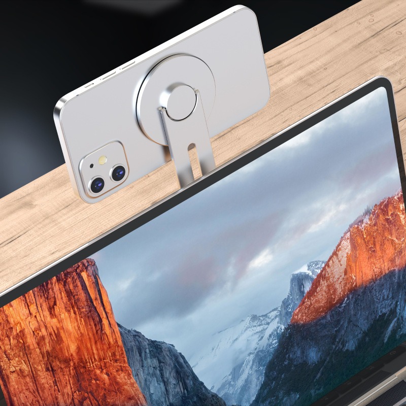 Cross-border magsafe computer screen stand, floating screen, hidden car stand, invisible magnetic mobile phone stand details Picture