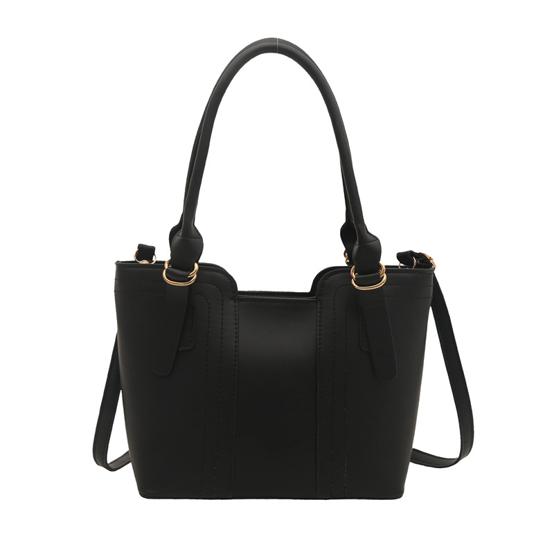 Korean style fashionable handbag for women 2025 new commuter bucket bag, high-end split-style casual single-shoulder crossbody bag Item Picture