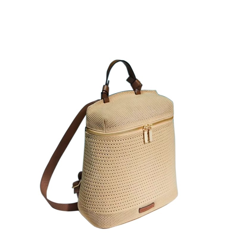 The high-capacity travel straw woven backpack for women, a new model of 2025, is a super popular and niche commuting backpack for women this year Item Picture