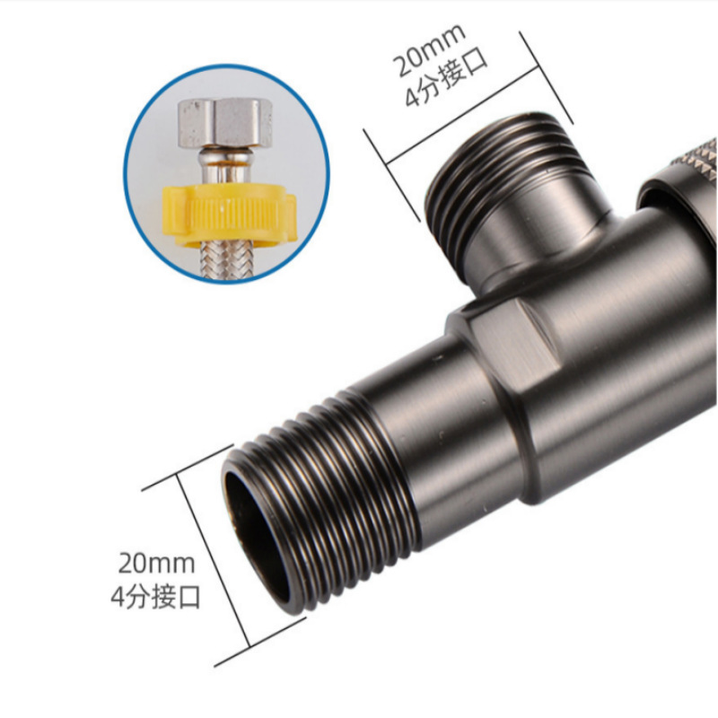 Cross-border direct sales of stainless steel guns, grey Angle valves, bathroom toilets, water heater inlet valves, figure-eight valves, and Angle valves Specification drawing