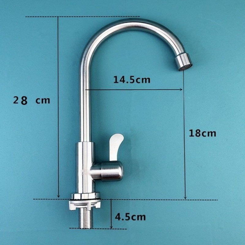 304 stainless steel kitchen single cooling faucet, rotating sink, quick-boiling water, all-copper standing, free shipping on Amazon Application Scenario