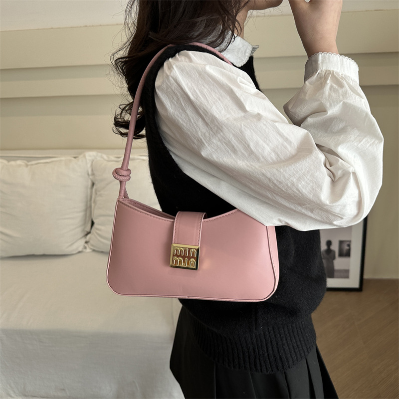 Retro baguette bag, underarm bag, women's bag, Spring 2025 new retro and fashionable single-shoulder bag, versatile crossbody women's bag details Picture