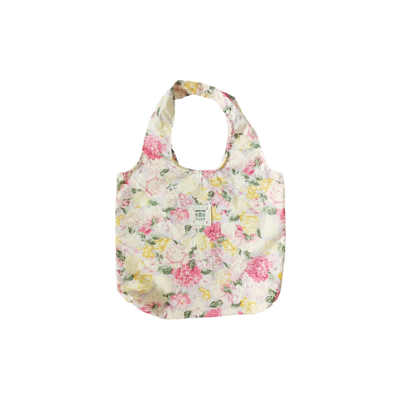 35204 Summer retro flower canvas bag, Fairy single-shoulder hand-carry large capacity vest bag, shopping bag for shopping Item Picture