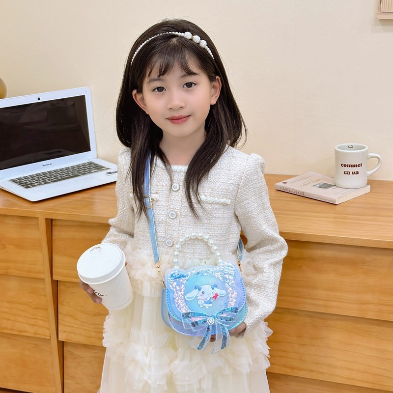 2025 Cartoon Aisha Children's Sequined single-shoulder Bag for Little Girls, Cute Kulomi Pearl Handbag, crossbody small bag Application Scenario
