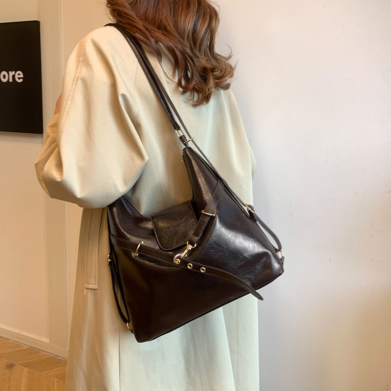 Cross-border winter commuting large-capacity tote bag for women, 2024 new style, high-end texture, versatile and casual crossbody large bag Specification drawing
