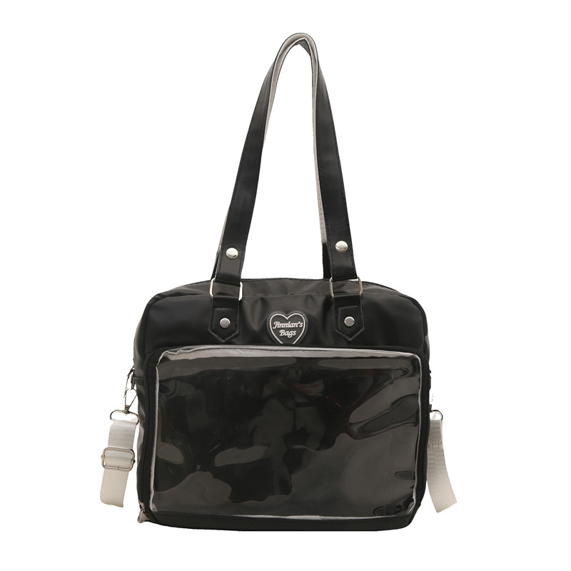 Cute bag, soft girl student bag, transparent bag, Japanese school style single-shoulder crossbody bag Item Picture