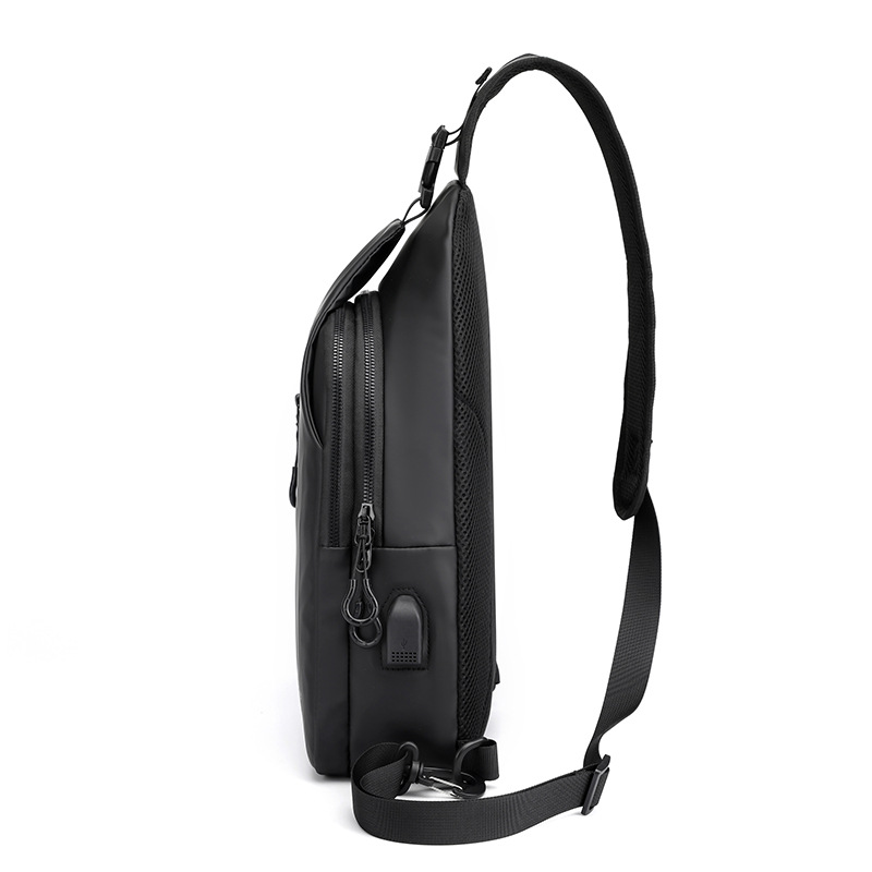 WEPOWER casual men's chest bag, travel single-shoulder crossbody bag, multi-functional trendy brand crossbody bag, messenger bag, men's bag details Picture