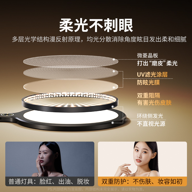 Xiaotian full-screen beauty fill light, mobile phone telescopic desktop floor-standing universal live streaming light, cross-border wholesale details Picture