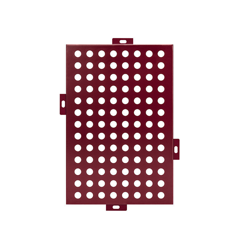 Factory direct sales of aluminum single-panel curtain wall, storefront, exterior wall, outdoor aluminum single panel, fluorocarbon wood grain perforated aluminum plate Item Picture