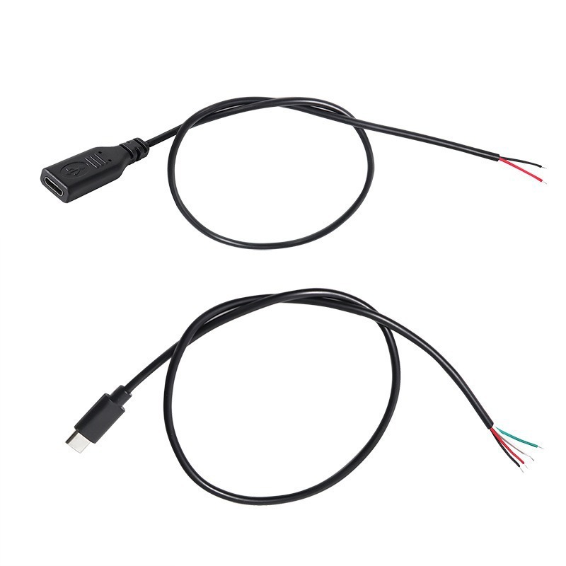Type-c male and female single-headed four-core data cable, otg extension cable, usb-c2 core charging cable, 2a charging cable Item Picture