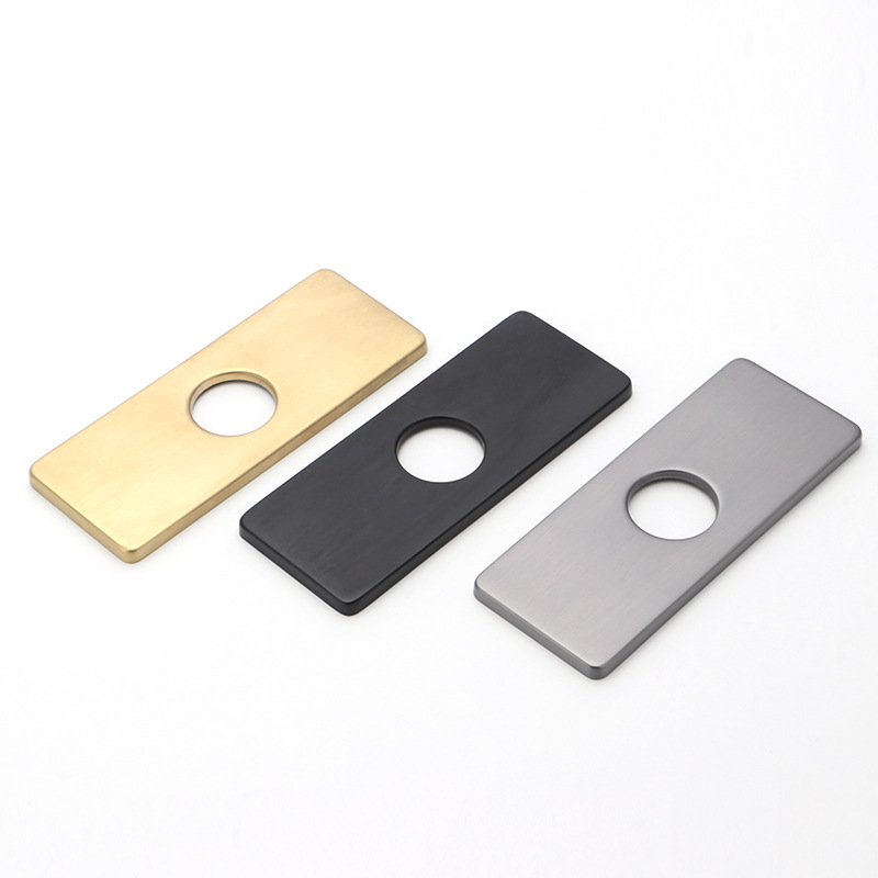 Wholesale stainless steel faucet panel, faucet decorative cover, electroplated kitchen and bathroom hardware, square faucet cover Item Picture