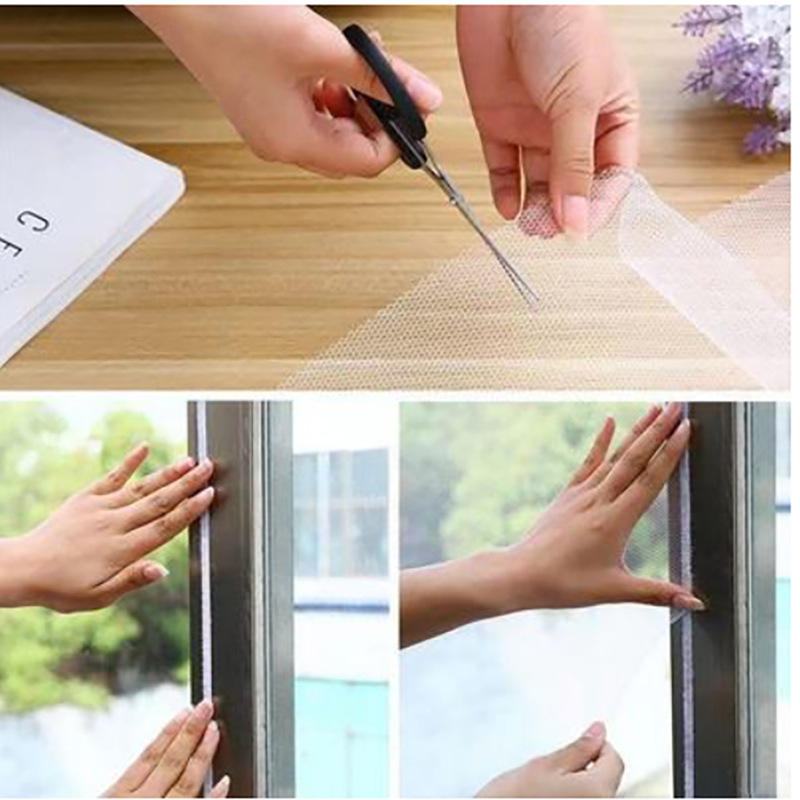 Summer household mosquito-proof window screen, simple invisible sand window screen, self-adhesive window screen, no need for drilling, window screen self-installation Specification drawing