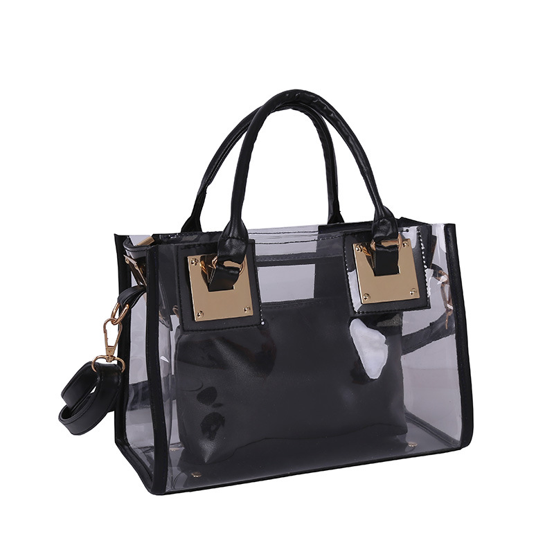 Chao Bao 2017 New transparent women's Bag, Korean style fashionable jelly handbag, trendy and versatile, single-shoulder crossbody small square bag Item Picture