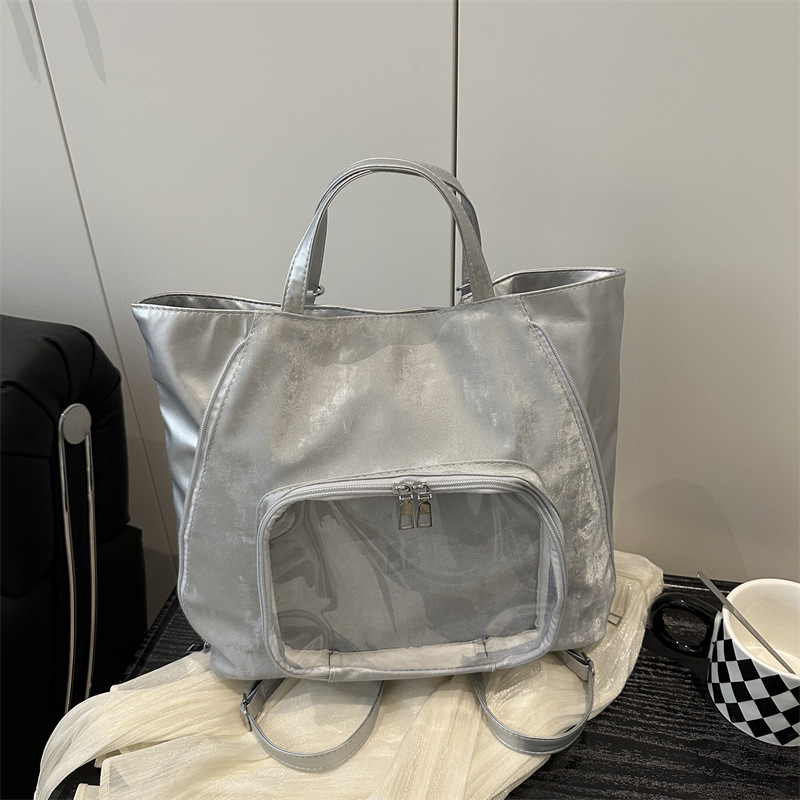 Korean Spring Girl Bag 2025 New Style, trendy and versatile, large-capacity single-shoulder tote bag, fashionable and casual backpack full figure