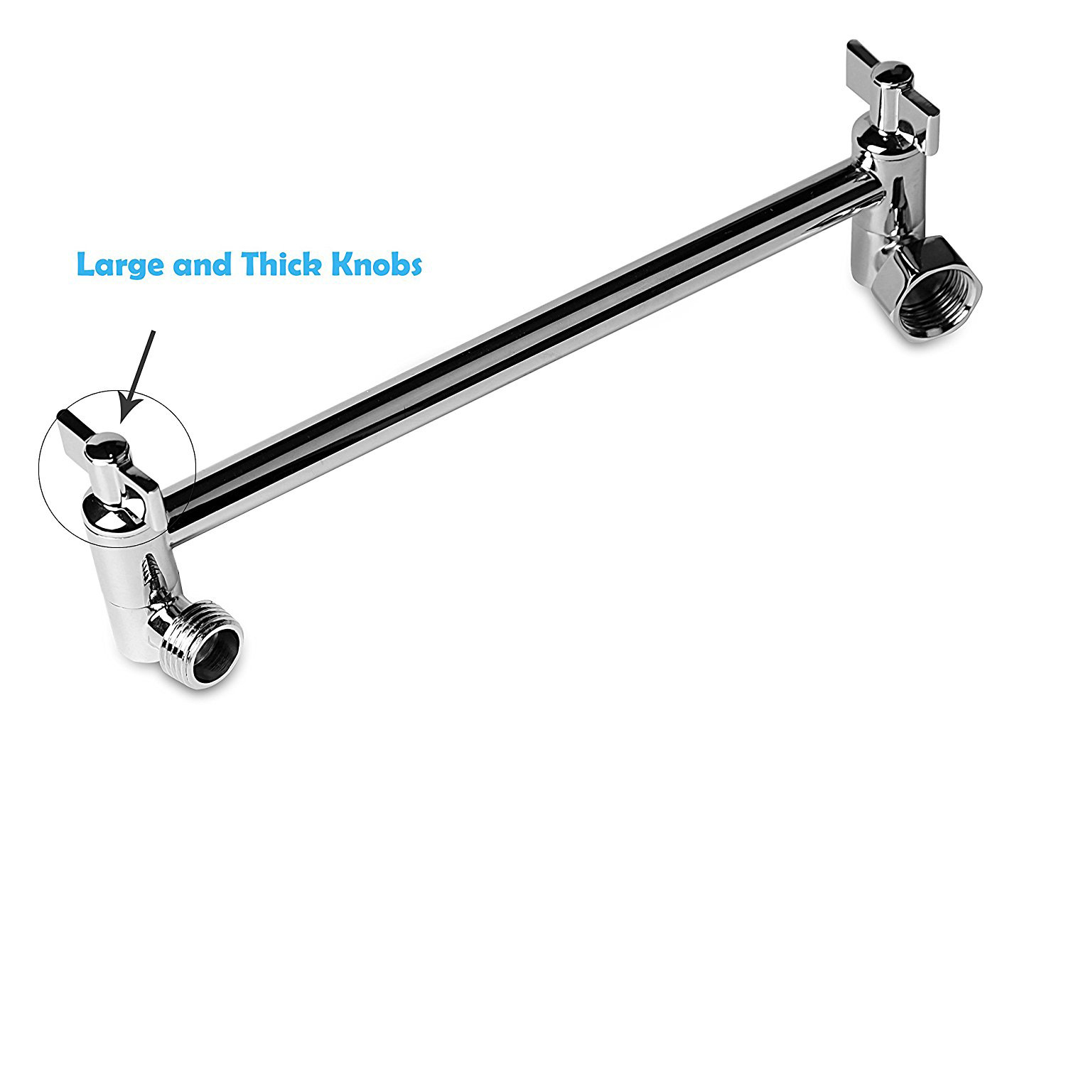 Cross-border bathroom shower extension rod, showerhead top spray connection, adjustable showerhead arm bracket with toothed extension rod Specification drawing