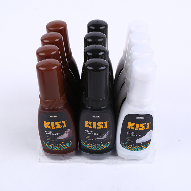 KISI 8860液体鞋油黑色无色皮鞋保养油皮革护理剂鞋刷鞋蜡套装
