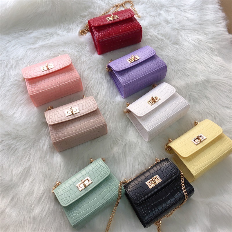 Summer mini mini bag for women 2025 new style trendy Internet celebrity crocodile pattern solid color single-shoulder crossbody chain bag full figure