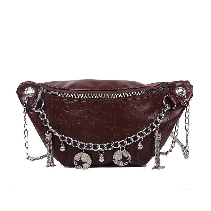 New 2025 trendy and fashionable spring saddle bag with chain solid color single-shoulder crossbody bag for women Item Picture