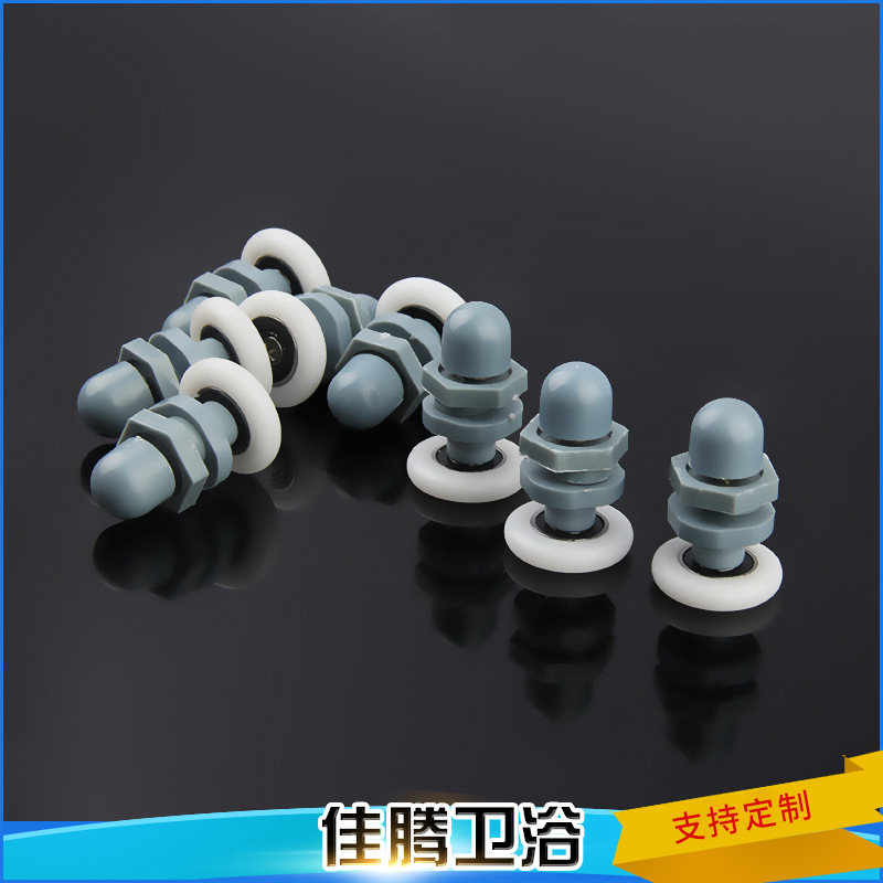 Old-fashioned sliding door wheel accessories, arc sliding door roller, glass door, shower room pulley, bathroom glass door hanging wheel Specification drawing