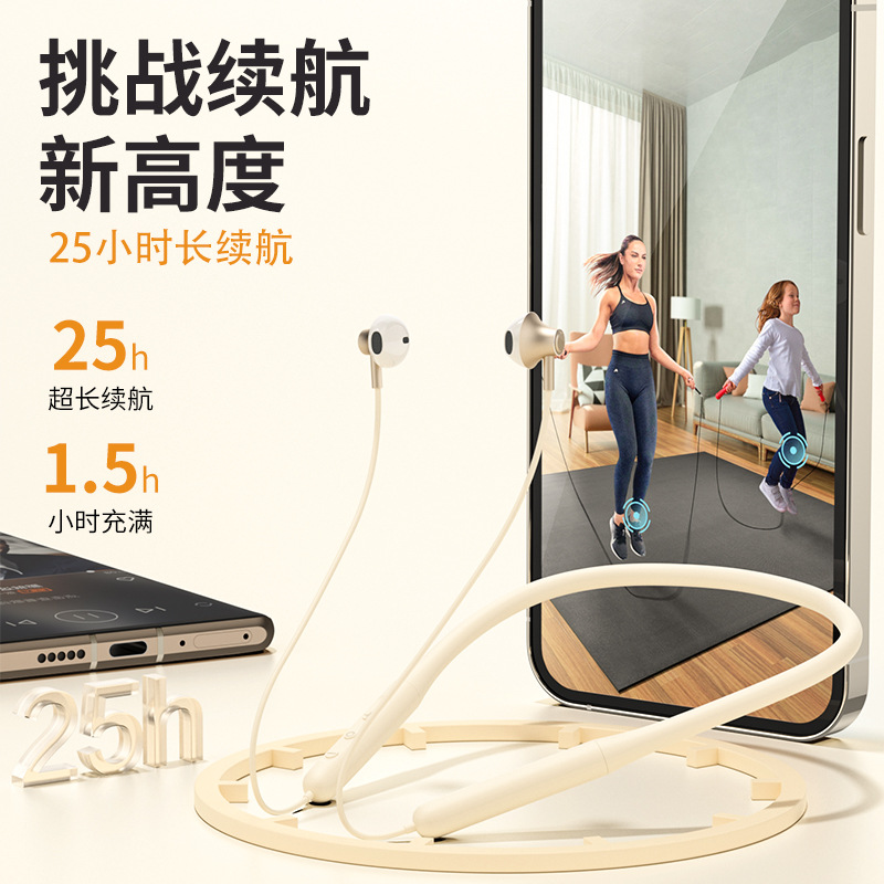 【 New Product Launch 】2023 New Wireless Bluetooth Headphones for necklaces and running with ultra-long battery life details Picture