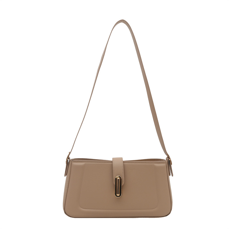 Solid color minimalist small square bag 2025, a personalized and versatile commuter crossbody bag, a trendy and niche lockable single-shoulder bag Item Picture