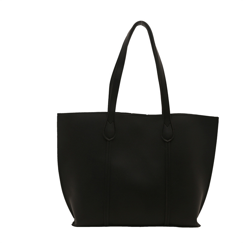 Winter handbag for women 2024 New Korean style, trendy and simple, large-capacity soft leather tote bag, fashionable and patchwork single-shoulder bag Item Picture