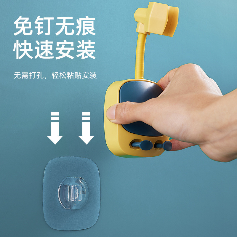 Showerhead stand, no need for drilling, adjustable, bathroom lotus pod shower fixed wonder base, children's rain shower head hanging seat Specification drawing