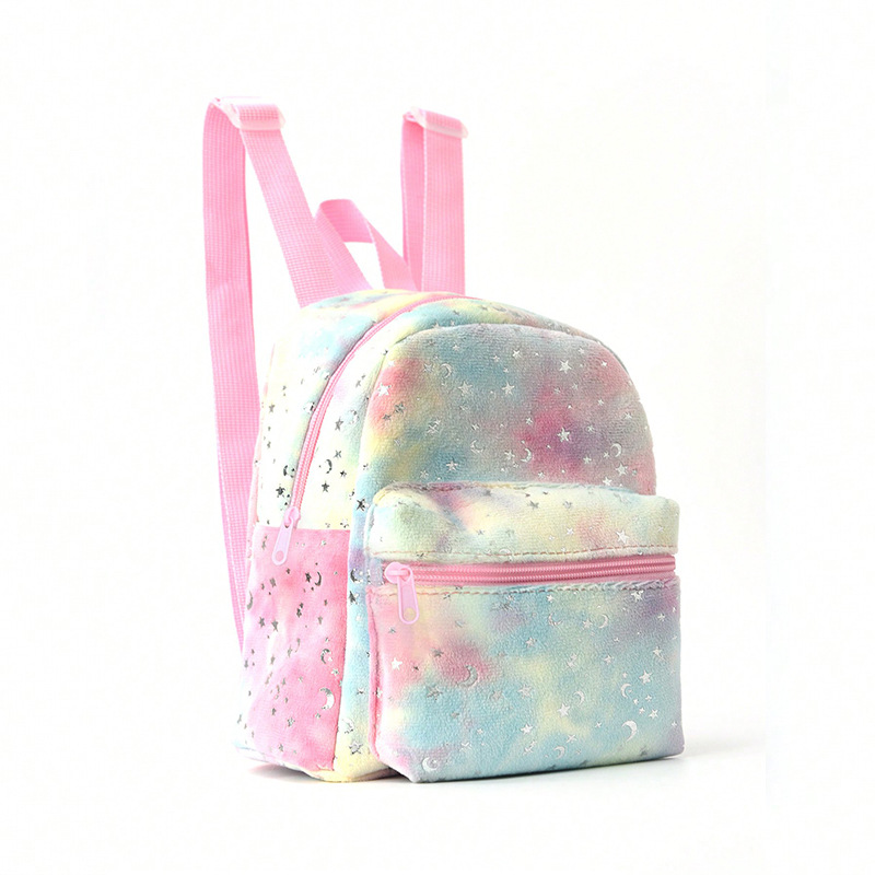 This simple, casual and cute multi-color star-printed large-capacity backpack is suitable for outdoor trips and daily life at school details Picture